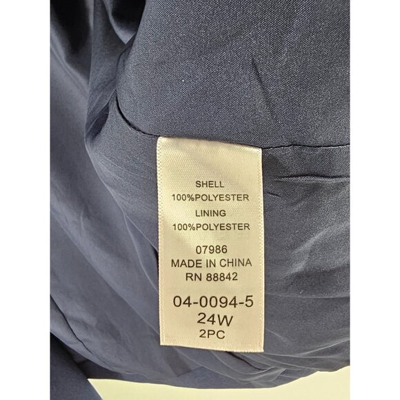 Roaman's Women's Navy Blue Blazer 24W Plus Size - Picture 5 of 6